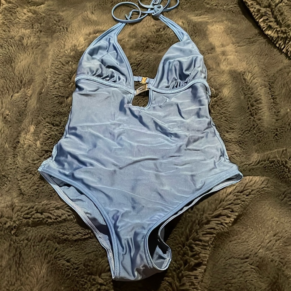 Vintage JBS Blue low back swim suit